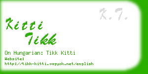 kitti tikk business card